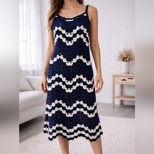 House of Harlow 1960 Crochet Dress navy